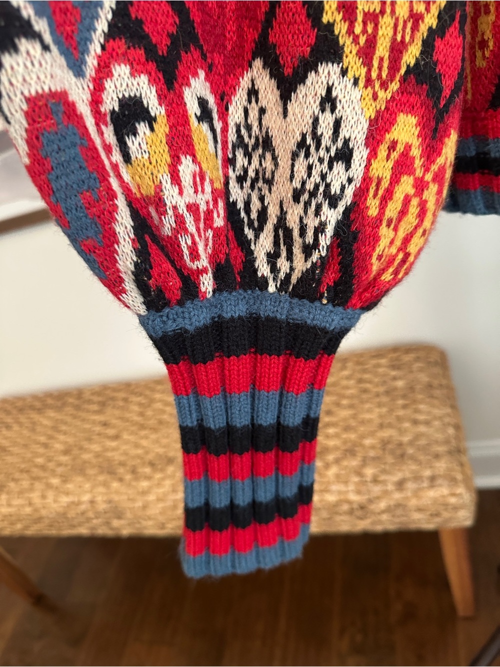 Farm Rio Red Multi-Heart Knit Crewneck Sweater - Picture 5 of 6